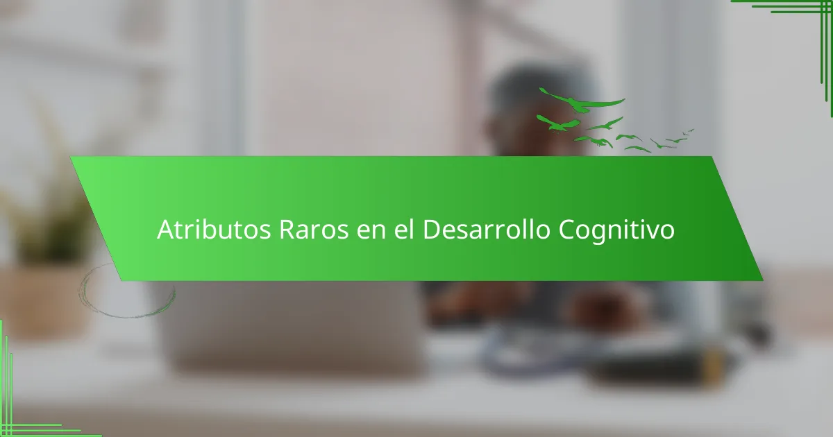 Atributos Raros en el Desarrollo Cognitivo