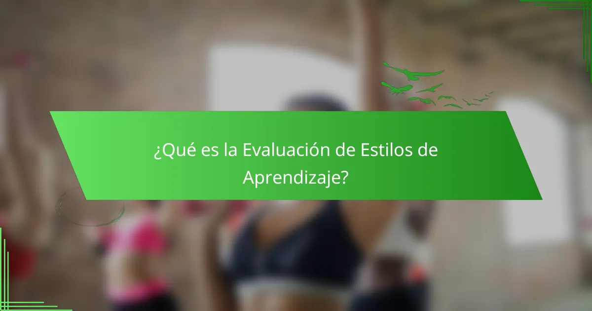¿Qué es la Evaluación de Estilos de Aprendizaje?