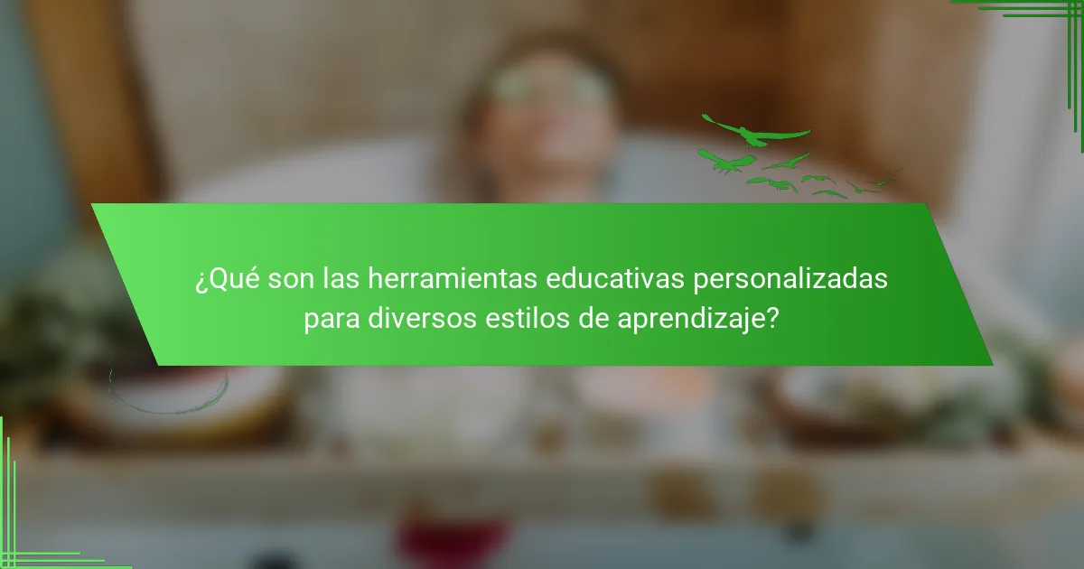 ¿Qué son las herramientas educativas personalizadas para diversos estilos de aprendizaje?